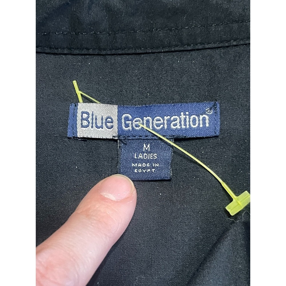 Blue Generation Shirt, Women's Size Medium, Black, Button Up, Long Sleeve - Picture 6 of 10